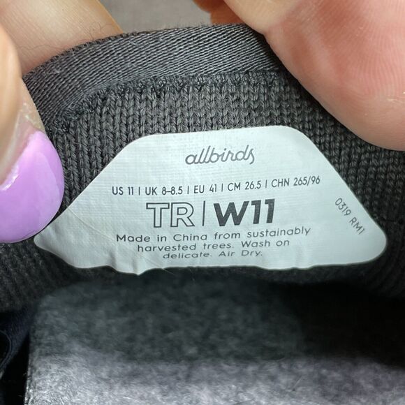 Allbirds Womens 11 TR Tree Runners Gray Knit Shoes Sneakers Lace Up - Picture 8 of 8